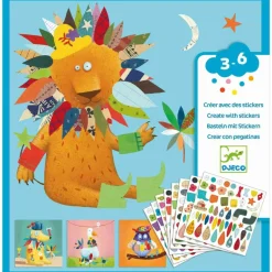 3-6: Kleine Geschenke-Sticker mit Vorlage-Tiere