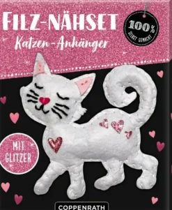 100% selbst gemacht - Filz-Nähset: Katzen-Anhänger
