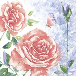 AQUARELL ROSE Lunch-Servietten L 961400