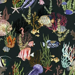 ATOLL Black Lunch-Servietten L 992807