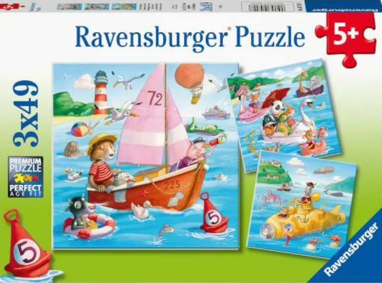 Auf dem Wasser - Puzzle 3x49 Teile