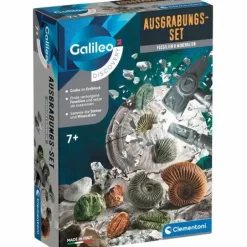 Ausgrabungsset: Fossilien & Mineralien