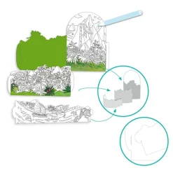 Ausmalbilder Diorama: Insel