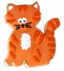 Ausstecher, Katze ca. 6,5 cm Orange