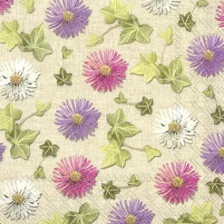 AUTUMN ASTERS linen Lunch-Servietten L 923166