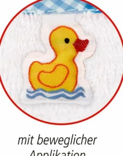 BabyGlück - Kapuzenbadetuch Elefant, hellblau (80x