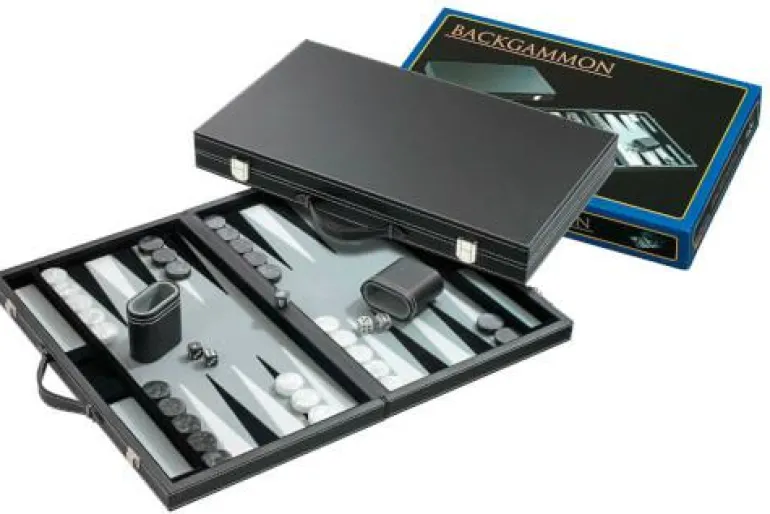 Backgammon grau, medium, Kuns