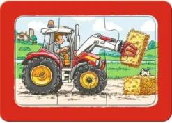 Bagger,Traktor,Kipplader - Puzzle 3x6 Teile