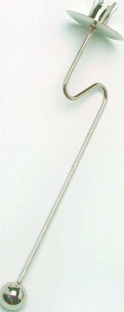 Balance- Kerzenhalter, silber, Metall, 18cm