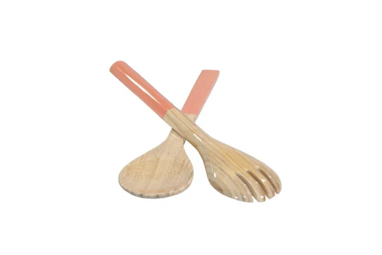 Bambus-Besteck-Set, 27,5cm, apricot