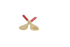 Bambus-Besteck-Set, orange