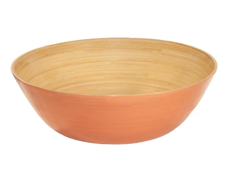 Bambus-Schüssel flach 30x10cm, apricot
