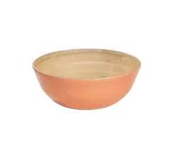 Bambus-Schüssel flach 18x7cm, apricot