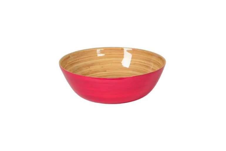 Bambus Schüssel flach 30X10 fuchsia