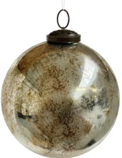 Baumschmuck antique silber,11cm, glas