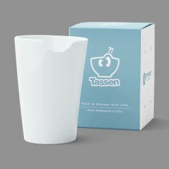 Becher mit Biss, weiß