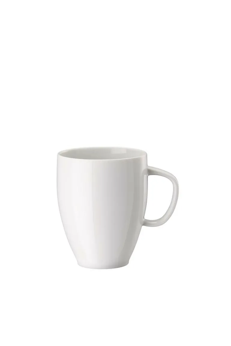 Becher mit Henkel, 0,38 l, Junto / Weiß