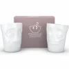 Becher Set vergnügt/verdutzt weiß, 350ml