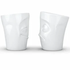 Becher Set vergnügt/verdutzt weiß, 350ml