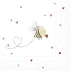 BEE MY VALENTINE red grey Lunch-Servietten L 98821