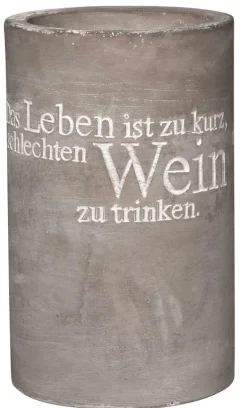 Beton Weinkühler „Das Leben ist zu kurz..."