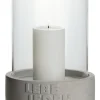 Betonwindlicht „Lebe jeden Moment", D 21cm H 30,3c