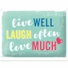 Blechschild 15 x 20 cm »Live Laugh Love«