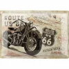 Blechschild 20 x 30 cm Route 66 Bike Map