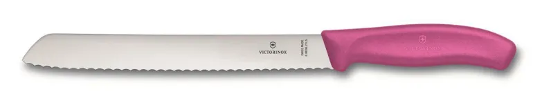 Brotmesser 21cm pink Wellenschliff