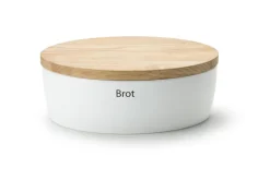 Brottopf oval weiß Keramik 36x23x13,5cm