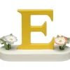 Buchstabe E, mit Blumen