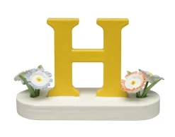 Buchstabe H, mit Blumen