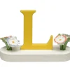 Buchstabe L, mit Blumen