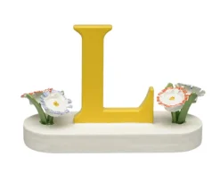 Buchstabe L, mit Blumen