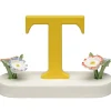 Buchstabe T, mit Blumen