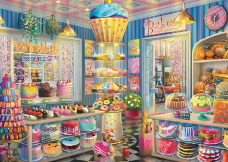 Bunte Bäckerei - Puzzle 1000 Teile
