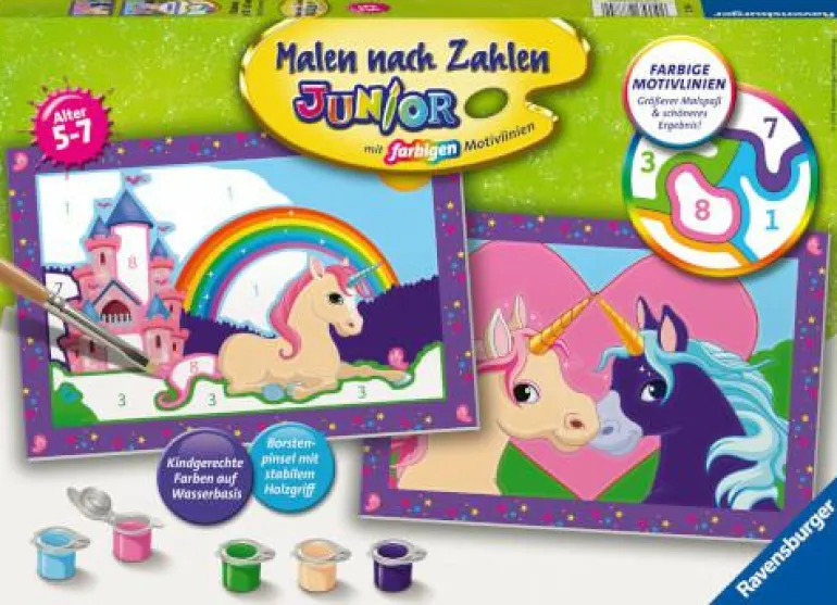 Bunte Einhornwelt - Malen nach Zahlen