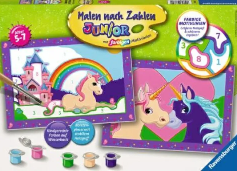 Bunte Einhornwelt - Malen nach Zahlen