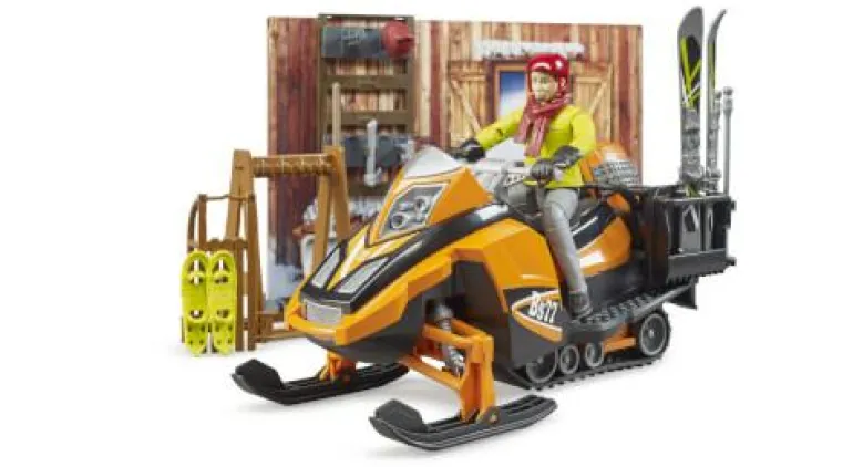 bworld Berghütte mit Snowmobil
