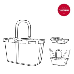 Carrybag frame twist silver Einkaufskorb