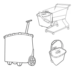 Carrycruiser frame twist silver Einkaufskorb mit R