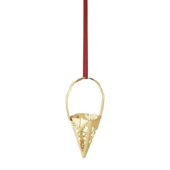 CC2022 Weihanchtsornament Zapfen gold