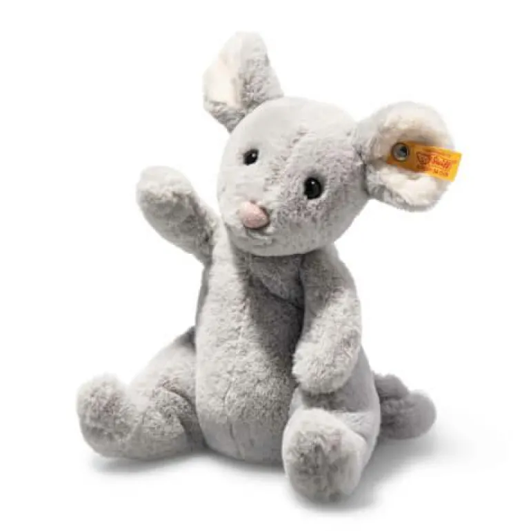 Cheesy Maus 19cm blaugrau sitzend