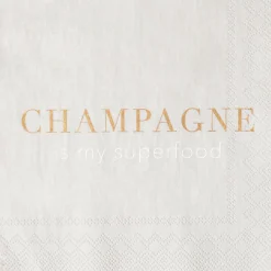 Cocktailserviette "Champagne is my superfood", 25