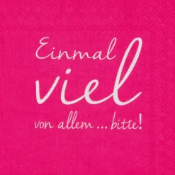 Cocktailserviette „Einmal viel von allen...bitte!"