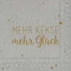 Cocktailserviette „Mehr Kekse mehr Glück", 25x25cm