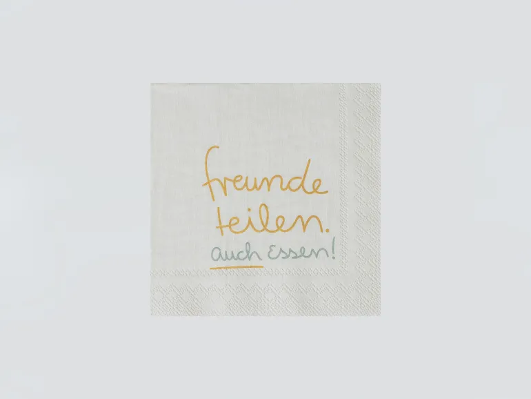 Cocktailserviette 25x25cm Freunde Teilen Auch Esse