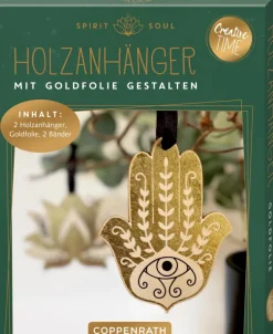 Creative Time - Holzanhänger mit Goldfolie gestalt
