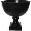 Dekoschale auf Fuß schwarz, D45,5 H44,5cm, alumini