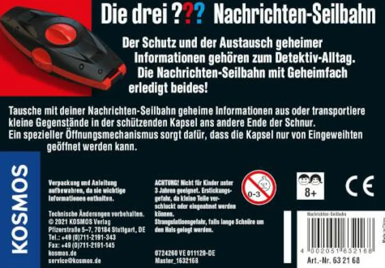 Die drei ??? - Nachrichten-Seilbahn (große Dose)